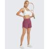 image:imageG4Free Chillwhisp Athletic Shorts for Women 4  High Waist Lightweight Casual Running Shorts Builtin Liner with PocketsDark Burgundy1