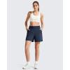 image:imageG4Free Chillwhisp Athletic Shorts for Women 4  High Waist Lightweight Casual Running Shorts Builtin Liner with PocketsDark Navy