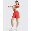 image:imageG4Free Chillwhisp Athletic Shorts for Women 4  High Waist Lightweight Casual Running Shorts Builtin Liner with PocketsRust Orange