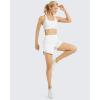 image:imageG4Free Chillwhisp Athletic Shorts for Women 4  High Waist Lightweight Casual Running Shorts Builtin Liner with PocketsWhite
