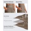 image:imageG4Free Comfy Ribbed Womens Shorts Dressy Casual High Waisted Athletic Lounge Trouser Shorts with Side PocketsDark Brown