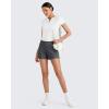 image:imageG4Free Comfy Ribbed Womens Shorts Dressy Casual High Waisted Athletic Lounge Trouser Shorts with Side PocketsDark Gray