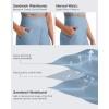 image:imageG4Free Comfy Ribbed Womens Shorts Dressy Casual High Waisted Athletic Lounge Trouser Shorts with Side PocketsDusty Blue