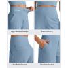 image:imageG4Free Comfy Ribbed Womens Shorts Dressy Casual High Waisted Athletic Lounge Trouser Shorts with Side PocketsDusty Blue