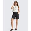 image:imageG4Free EverGoing Athletic Shorts for Women 6 Cross Waist Summer Casual Shorts with PocketsBlack