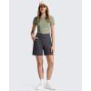 image:imageG4Free EverGoing Athletic Shorts for Women 6 Cross Waist Summer Casual Shorts with PocketsDark Gray