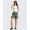 image:imageG4Free EverGoing Athletic Shorts for Women 6 Cross Waist Summer Casual Shorts with PocketsGray Sage