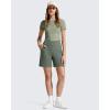 image:imageG4Free EverGoing Athletic Shorts for Women 6 Cross Waist Summer Casual Shorts with PocketsGray Sage