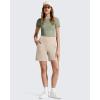 image:imageG4Free EverGoing Athletic Shorts for Women 6 Cross Waist Summer Casual Shorts with PocketsLight Khaki