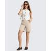 image:imageG4Free EverGoing Athletic Shorts for Women 6 Cross Waist Summer Casual Shorts with PocketsLight Khaki
