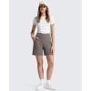 image:imageG4Free EverGoing Athletic Shorts for Women 6 Cross Waist Summer Casual Shorts with PocketsTaupe