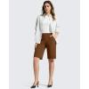 image:imageG4Free EverGoing Womens Bermuda Shorts with Pockets 10  Knee Length Athletic Casual Long ShortsDark Coffee