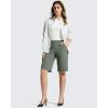 image:imageG4Free EverGoing Womens Bermuda Shorts with Pockets 10  Knee Length Athletic Casual Long ShortsGray Sage