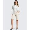 image:imageG4Free EverGoing Womens Bermuda Shorts with Pockets 10  Knee Length Athletic Casual Long ShortsIvory