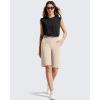 image:imageG4Free EverGoing Womens Bermuda Shorts with Pockets 10  Knee Length Athletic Casual Long ShortsLight Khaki