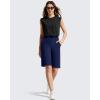 image:imageG4Free EverGoing Womens Bermuda Shorts with Pockets 10  Knee Length Athletic Casual Long ShortsRoyal Blue