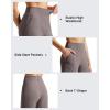image:imageG4Free Ribbed Womens 11 Bermuda Shorts with Pockets High Waisted Knee Length Long Shorts Casual WorkoutTaupe