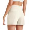 image:imageG4Free ShiftReady Athletic Shorts for Women High Waisted Trouser Shorts Trendy Casual Summer Short with PocketsIvory