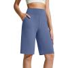 image:imageG4Free EverGoing Womens Bermuda Shorts with Pockets 10  Knee Length Athletic Casual Long ShortsDenim Blue