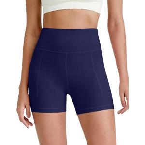image:imageG4Free BareFeel Biker Shorts for Women with Pockets High Waisted Workout Athletic Gym Legging Shorts 46Dark Navy