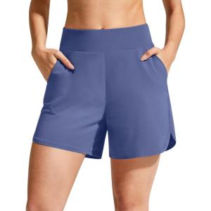 image:imageG4Free Chillwhisp Athletic Shorts for Women 4  High Waist Lightweight Casual Running Shorts Builtin Liner with PocketsDusky Purple