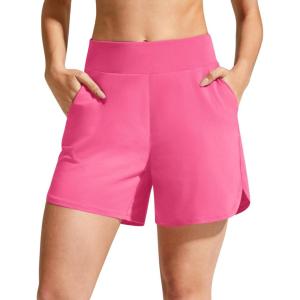 image:imageG4Free Chillwhisp Athletic Shorts for Women 4  High Waist Lightweight Casual Running Shorts Builtin Liner with PocketsRosy Pink