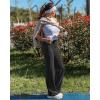 image:imageG4Free BareFeel No Front Seam Straight Leggings for Women High Waisted Wide Leg Yoga Pants 293133Black