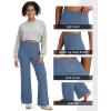 image:imageG4Free BareFeel No Front Seam Straight Leggings for Women High Waisted Wide Leg Yoga Pants 293133Blue Gray