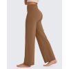 image:imageG4Free BareFeel No Front Seam Straight Leggings for Women High Waisted Wide Leg Yoga Pants 293133Dark Coffee