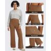 image:imageG4Free BareFeel No Front Seam Straight Leggings for Women High Waisted Wide Leg Yoga Pants 293133Dark Coffee