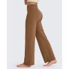 image:imageG4Free BareFeel No Front Seam Straight Leggings for Women High Waisted Wide Leg Yoga Pants 293133Dark Coffee