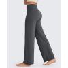 image:imageG4Free BareFeel No Front Seam Straight Leggings for Women High Waisted Wide Leg Yoga Pants 293133Deep Grey