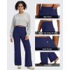 image:imageG4Free BareFeel No Front Seam Straight Leggings for Women High Waisted Wide Leg Yoga Pants 293133Royal Blue