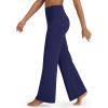 image:imageG4Free BareFeel No Front Seam Straight Leggings for Women High Waisted Wide Leg Yoga Pants 293133Royal Blue