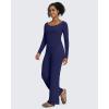 image:imageG4Free BareFeel No Front Seam Straight Leggings for Women High Waisted Wide Leg Yoga Pants 293133Royal Blue