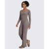 image:imageG4Free BareFeel No Front Seam Straight Leggings for Women High Waisted Wide Leg Yoga Pants 293133Taupe