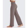 image:imageG4Free BareFeel No Front Seam Straight Leggings for Women High Waisted Wide Leg Yoga Pants 293133Taupe
