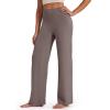 image:imageG4Free BareFeel No Front Seam Straight Leggings for Women High Waisted Wide Leg Yoga Pants 293133Taupe