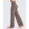 image:imageG4Free BareFeel No Front Seam Straight Leggings for Women High Waisted Wide Leg Yoga Pants 293133Taupe