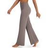 image:imageG4Free BareFeel No Front Seam Straight Leggings for Women High Waisted Wide Leg Yoga Pants 293133Taupe