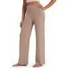 image:imageG4Free BareFeel No Front Seam Straight Leggings for Women High Waisted Wide Leg Yoga Pants 293133Toffee