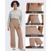image:imageG4Free BareFeel No Front Seam Straight Leggings for Women High Waisted Wide Leg Yoga Pants 293133Toffee