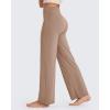 image:imageG4Free BareFeel No Front Seam Straight Leggings for Women High Waisted Wide Leg Yoga Pants 293133Toffee