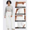 image:imageG4Free BareFeel No Front Seam Straight Leggings for Women High Waisted Wide Leg Yoga Pants 293133White