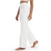 image:imageG4Free BareFeel No Front Seam Straight Leggings for Women High Waisted Wide Leg Yoga Pants 293133White
