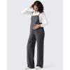 image:imageG4Free Maternity Jumpsuits Adjustable Strap Overalls Pregnancy Wide Leg Rompers with PocketsDark Gray