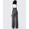 image:imageG4Free Maternity Jumpsuits Adjustable Strap Overalls Pregnancy Wide Leg Rompers with PocketsDark Gray