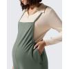 image:imageG4Free Maternity Jumpsuits Adjustable Strap Overalls Pregnancy Wide Leg Rompers with PocketsGray Sage
