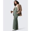 image:imageG4Free Maternity Jumpsuits Adjustable Strap Overalls Pregnancy Wide Leg Rompers with PocketsGray Sage