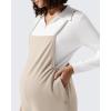image:imageG4Free Maternity Jumpsuits Adjustable Strap Overalls Pregnancy Wide Leg Rompers with PocketsLight Khaki